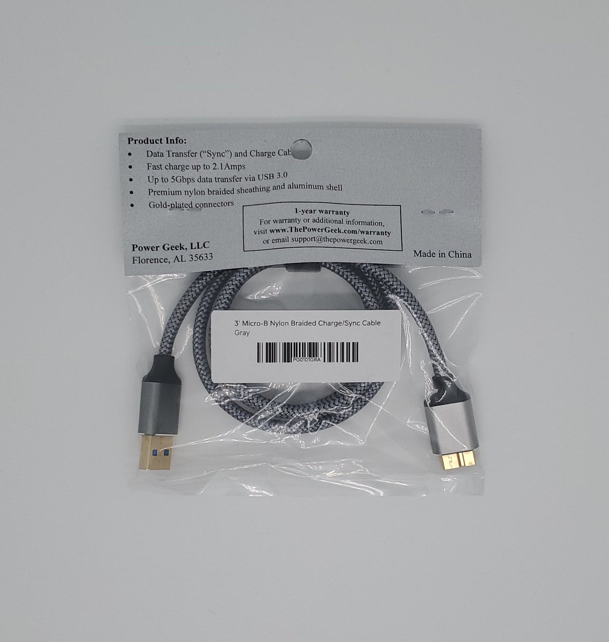 Cable USB Micro-B corto (85cm) BricoGeek